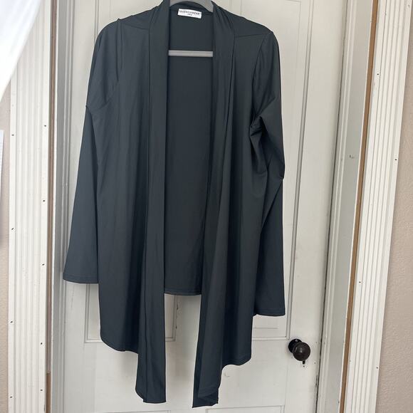 Quench Wear Sweaters - Quench Wear Women's Open Front Cardigan Stretch Long Sleeve Graphite Large